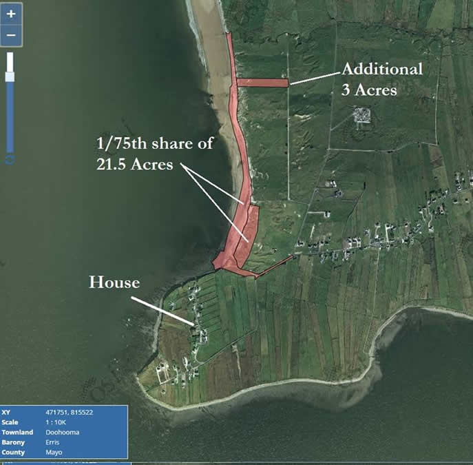 Three bed room house placed on 7.6 Acres for sale at Doohoma Head